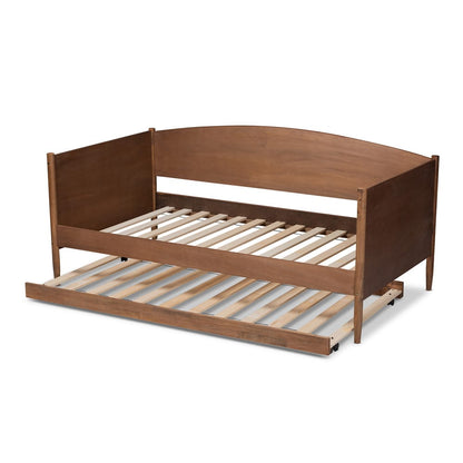 Baxton Studio - Veles Twin Size Daybe w/ Trundle in Ash walnut - MG0016-Ash Walnut-Daybed with Trundle view 5