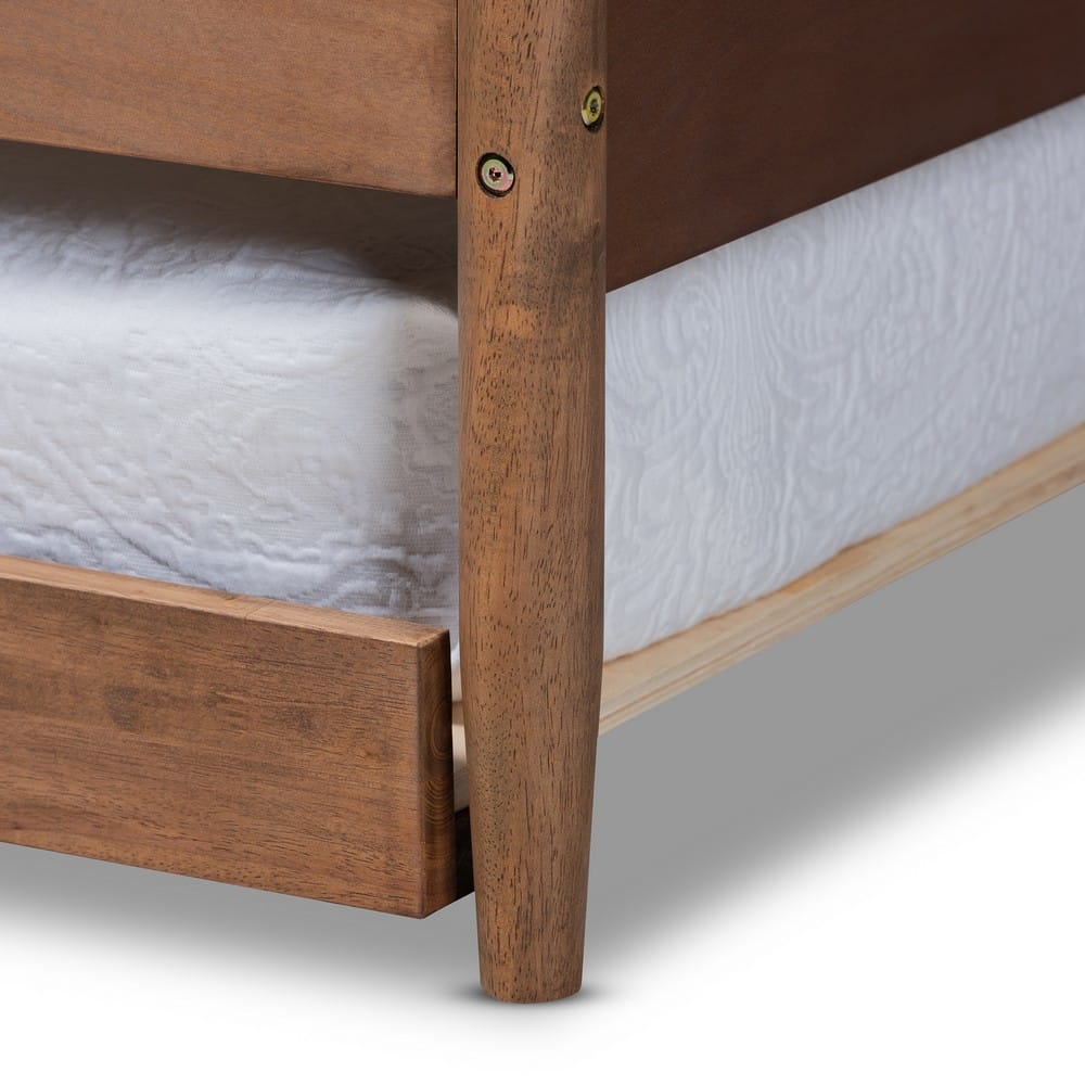 Baxton Studio - Veles Twin Size Daybe w/ Trundle in Ash walnut - MG0016-Ash Walnut-Daybed with Trundle view 7