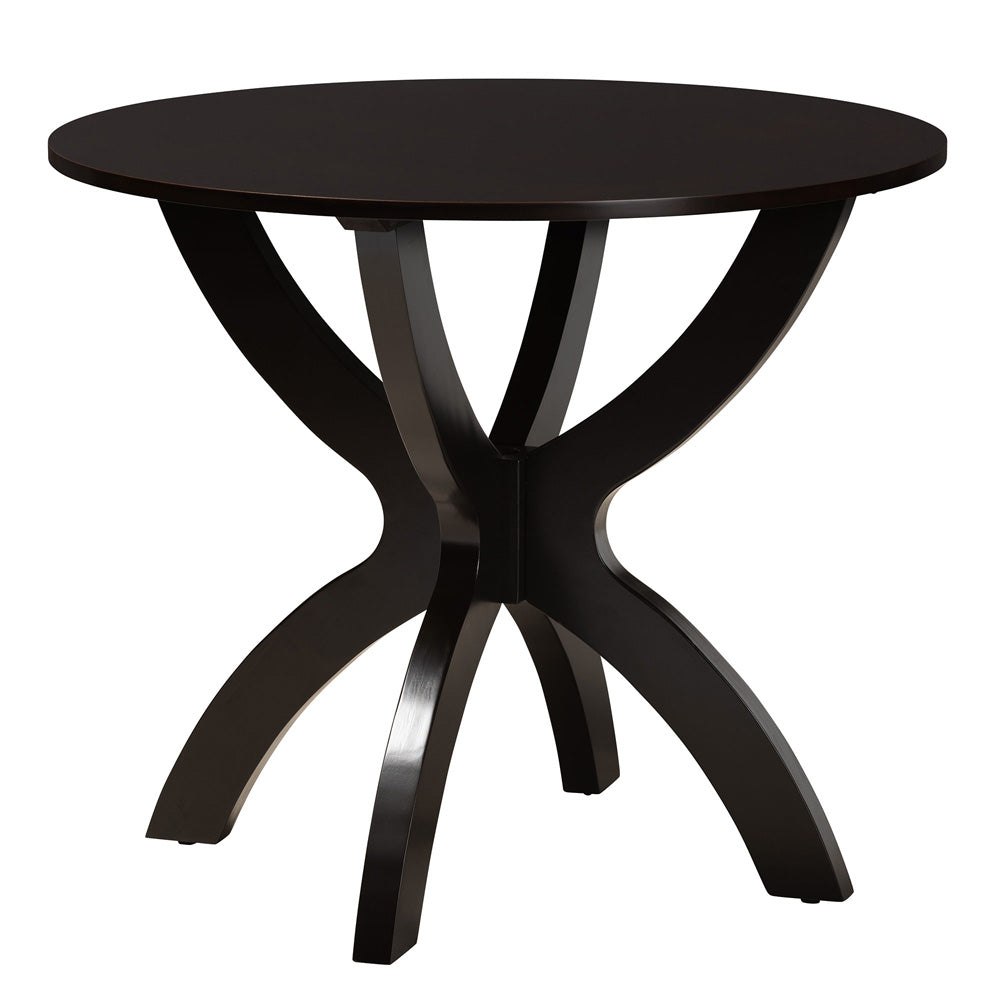 Baxton Studio - Velia Dining Set in Grey/Dark Brown - Velia-Grey/Dark Brown-5PC Dining Set view 3
