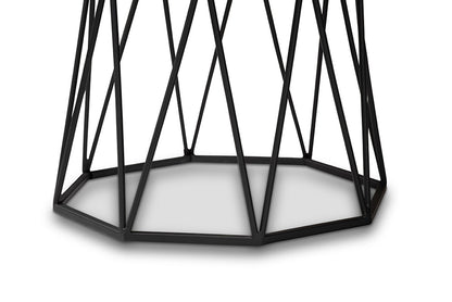 Baxton Studio - Venedict End Table - H01-94139-Metal/Marble Side Table view 3