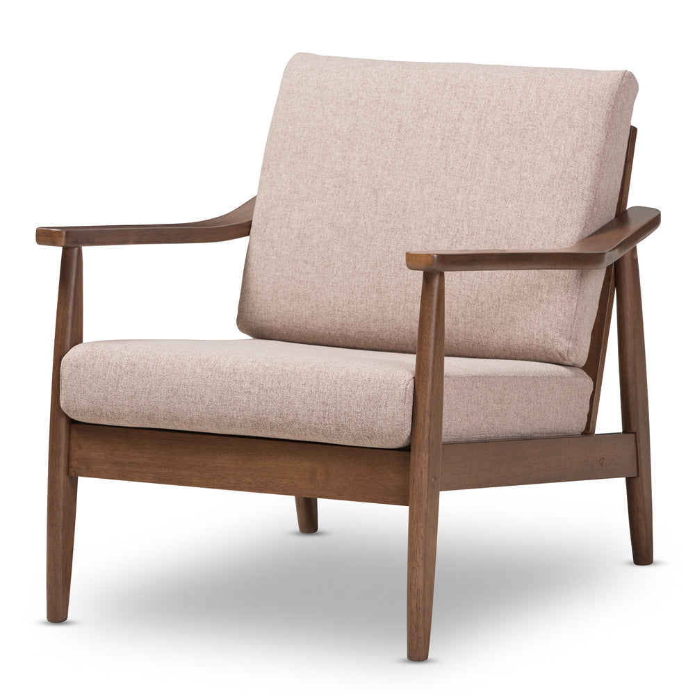 Baxton Studio - Venza Accent Chair in Light Brown/