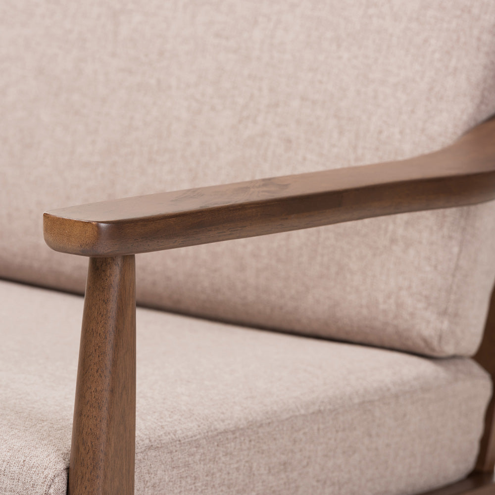 Baxton Studio - Venza Accent Chair in Light Brown/"Walnut" Brown - Venza-Brown/Walnut Brown-CC view 5