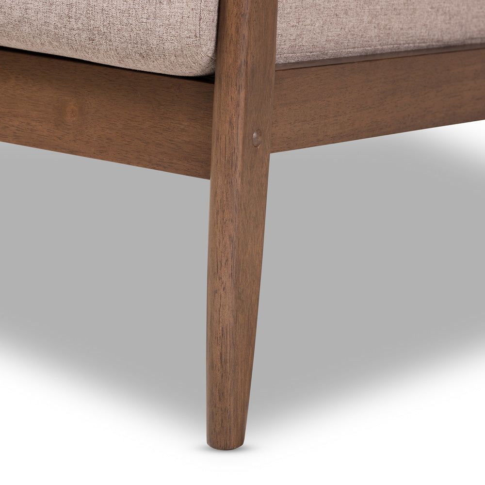 Baxton Studio - Venza Accent Chair in Light Brown/"Walnut" Brown - Venza-Brown/Walnut Brown-CC view 6