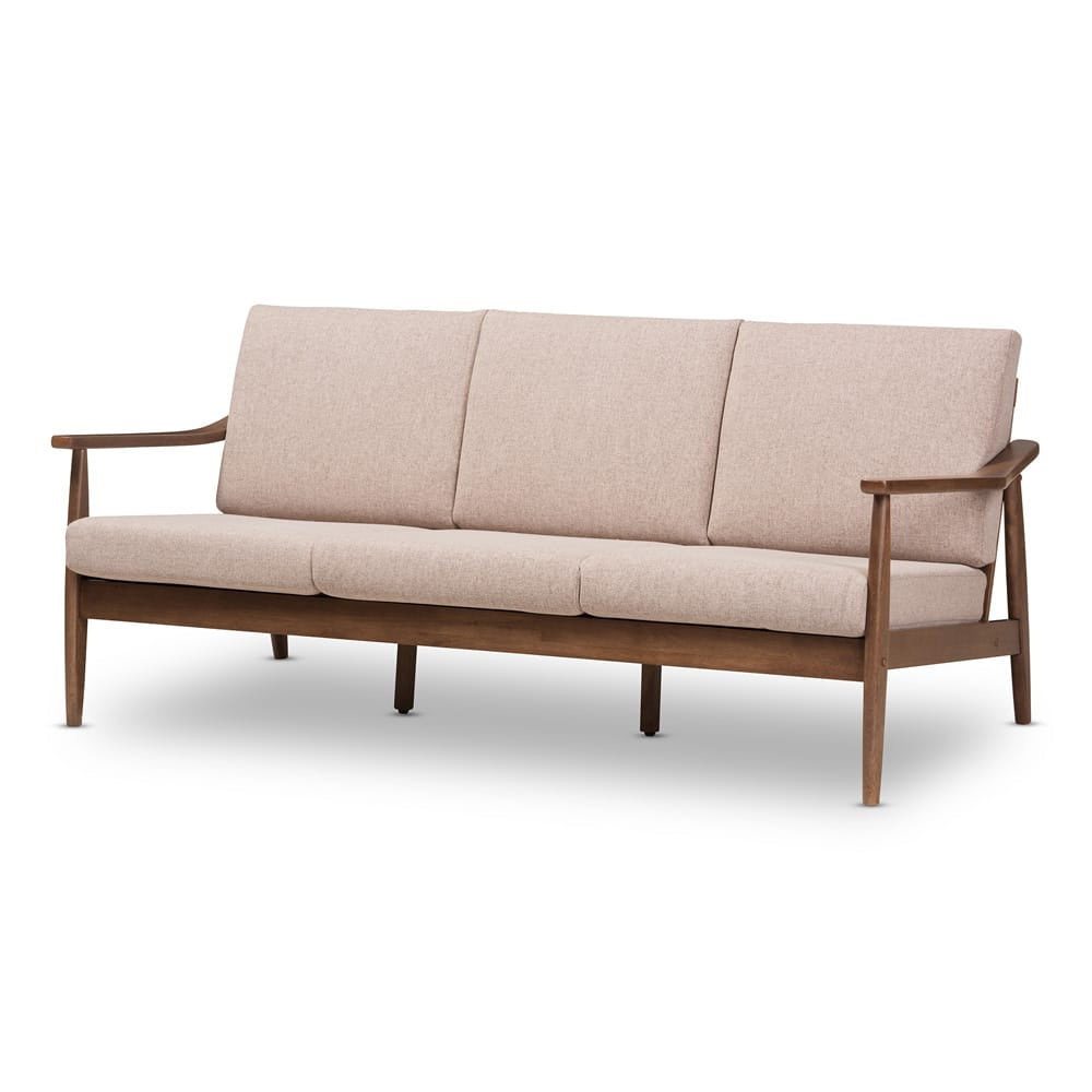 Baxton Studio - Venza Sofa in Light Brown/