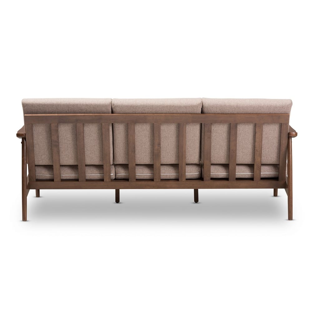 Baxton Studio - Venza Sofa in Light Brown/"Walnut" Brown - Venza-Brown/Walnut Brown-SF view 4