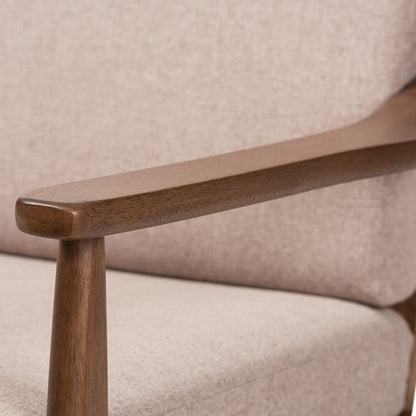Baxton Studio - Venza Sofa in Light Brown/"Walnut" Brown - Venza-Brown/Walnut Brown-SF view 5