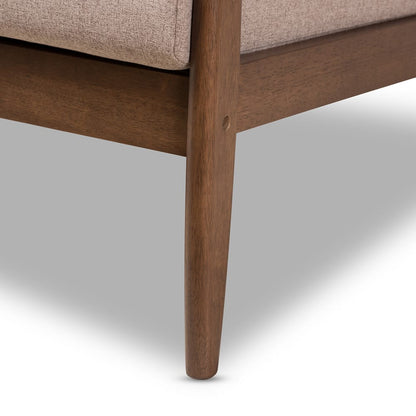 Baxton Studio - Venza Sofa in Light Brown/"Walnut" Brown - Venza-Brown/Walnut Brown-SF view 6