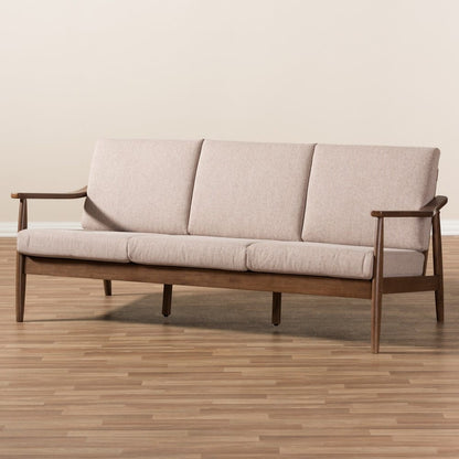 Baxton Studio - Venza Sofa in Light Brown/"Walnut" Brown - Venza-Brown/Walnut Brown-SF view 8