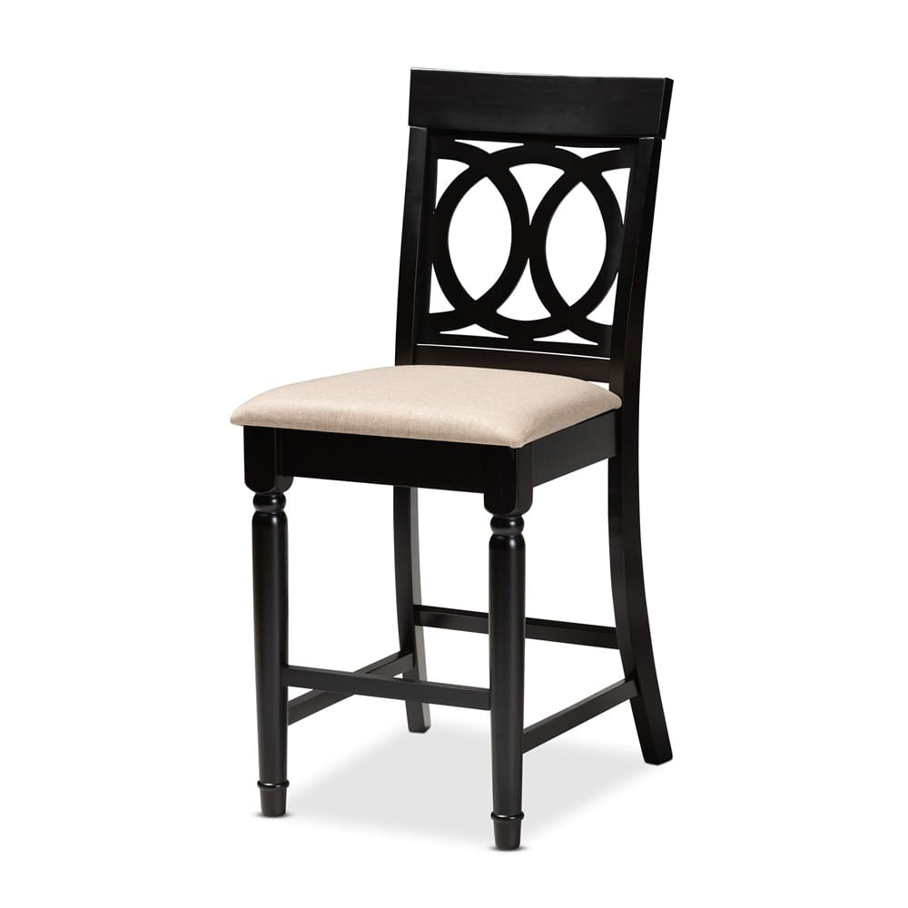 Baxton Studio - Verina Pub Set in Sand/Espresso - RH323P-Sand/Dark Brown-5PC Pub Set view 3