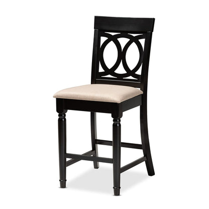 Baxton Studio - Verina Pub Set in Sand/Espresso - RH323P-Sand/Dark Brown-5PC Pub Set view 3
