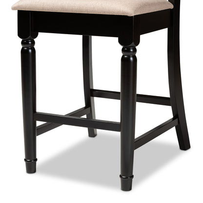 Baxton Studio - Verina Set of 2 Counter Stools in Sand/Espresso - RH323P-Sand/Dark Brown-PS view 5