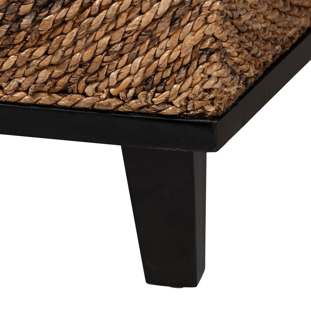 Baxton Studio - Verino Coffee Table in Natural Seagrass/Espresso Brown - Verino-Seagrass-CT view 4