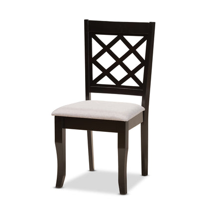 Baxton Studio - Verner Dining Set in Grey/Dark Brown - RH330C-Grey/Dark Brown-7PC Dining Set view 2