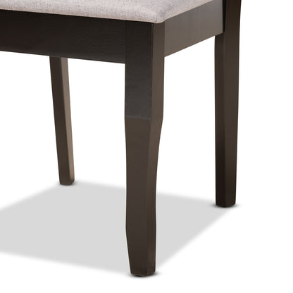 Baxton Studio - Verner Dining Set in Grey/Dark Brown - RH330C-Grey/Dark Brown-7PC Dining Set view 6