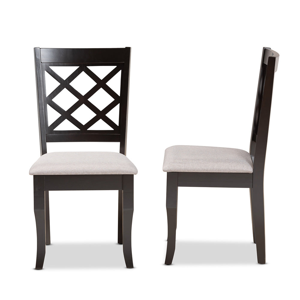 Baxton Studio - Verner Set of 2 Dining Chairs in Grey/Dark Brown - RH330C-Grey/Dark Brown-DC-2PK view 3