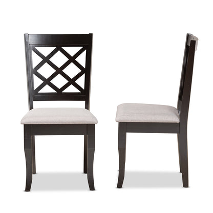 Baxton Studio - Verner Set of 2 Dining Chairs in Grey/Dark Brown - RH330C-Grey/Dark Brown-DC-2PK view 3