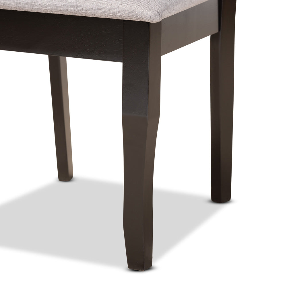 Baxton Studio - Verner Set of 2 Dining Chairs in Grey/Dark Brown - RH330C-Grey/Dark Brown-DC-2PK view 5