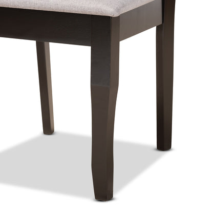 Baxton Studio - Verner Set of 2 Dining Chairs in Grey/Dark Brown - RH330C-Grey/Dark Brown-DC-2PK view 5