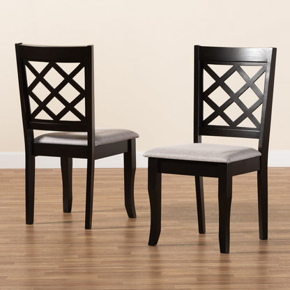 Baxton Studio - Verner Set of 2 Dining Chairs in Grey/Dark Brown - RH330C-Grey/Dark Brown-DC-2PK view 7