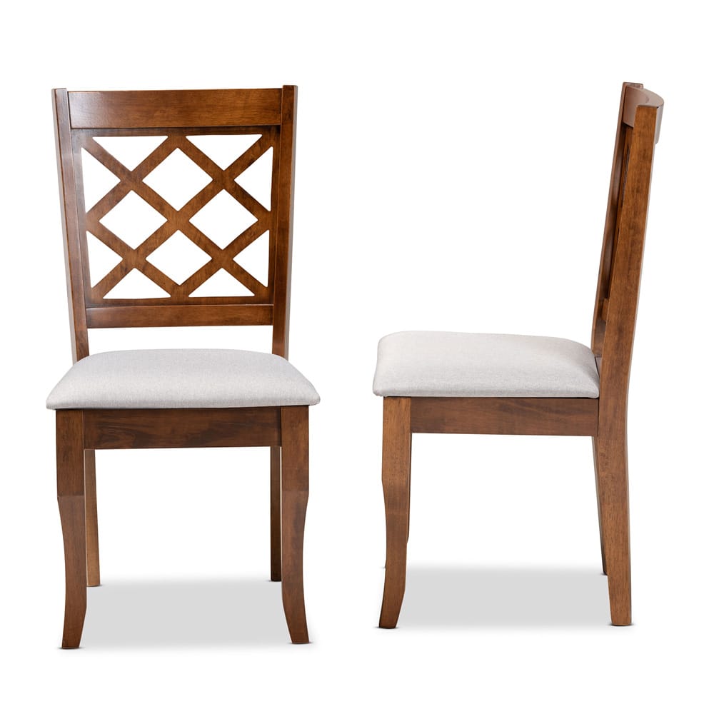 Baxton Studio - Verner Set of 2 Dining Chairs in Grey/walnut brown - RH330C-Grey/Walnut-DC-2PK view 3