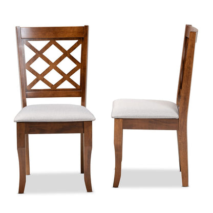 Baxton Studio - Verner Set of 2 Dining Chairs in Grey/walnut brown - RH330C-Grey/Walnut-DC-2PK view 3