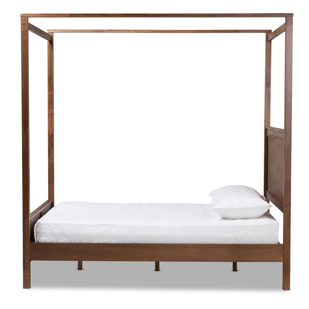 Baxton Studio - Veronica King Size Bed in Walnut Brown - MG0021-1-Walnut-King view 3