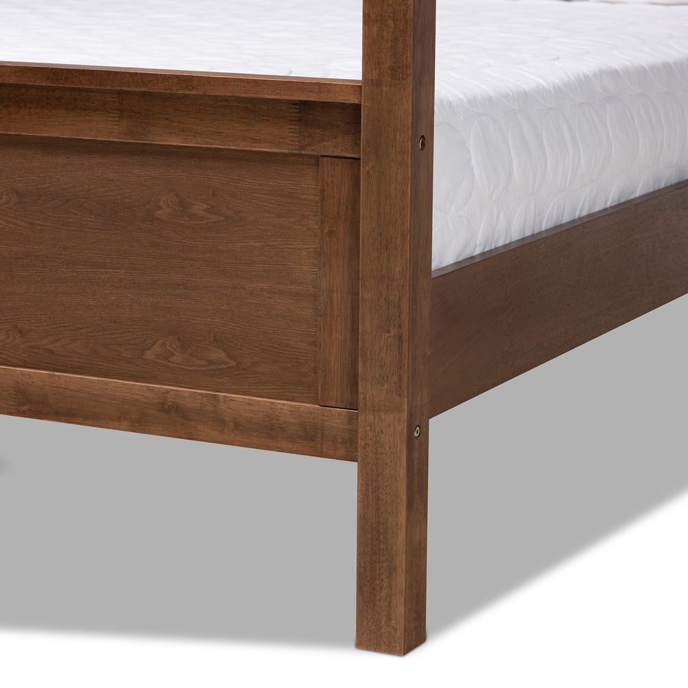 Baxton Studio - Veronica King Size Bed in Walnut Brown - MG0021-1-Walnut-King view 5
