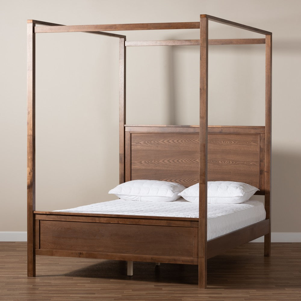 Baxton Studio - Veronica King Size Bed in Walnut Brown - MG0021-1-Walnut-King view 7