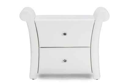 Baxton Studio - Victoria Nightstand - BBT3111A1-White-NS view 5