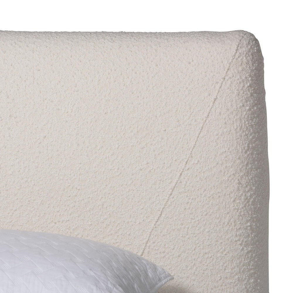 Baxton Studio - Vinicio King Size Bed in Cream/Walnut Brown - BBT61296-Cream-King view 4