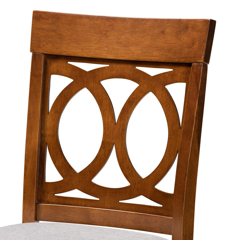 Baxton Studio - Violet Set of 2 Pub Stools in Grey/Walnut - RH323P-Grey/Walnut-PC view 4