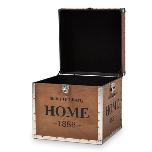 Baxton Studio - Violetta Storage Ottoman in Beige/Golden Oak - DSG17A102-Beige-Ottoman view 2