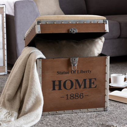 Baxton Studio - Violetta Storage Ottoman in Beige/Golden Oak - DSG17A102-Beige-Ottoman view 8