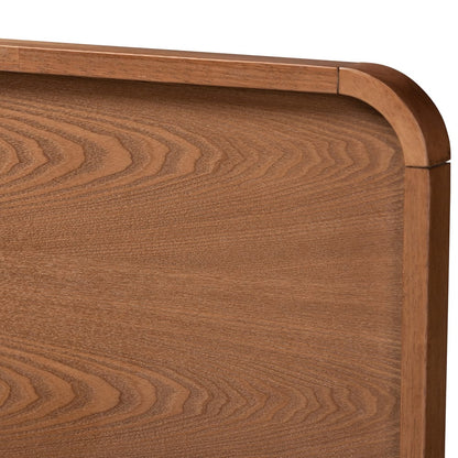 Baxton Studio - Vita Full Size Bed in Ash Walnut - Vita-Ash Walnut-Full view 6