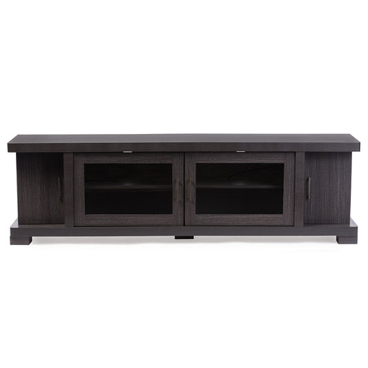 Baxton Studio - Viveka TV Stand in Grey/Dark Brown - TV838076-Embosse view 2