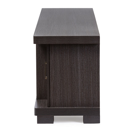 Baxton Studio - Viveka TV Stand in Grey/Dark Brown - TV838076-Embosse view 4