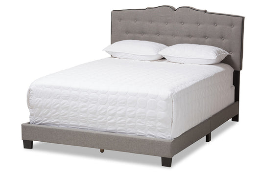 Baxton Studio - Vivienne Full Size Bed - CF8747-P-Light Grey-Full view 1