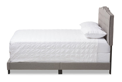 Baxton Studio - Vivienne Full Size Bed - CF8747-P-Light Grey-Full view 2