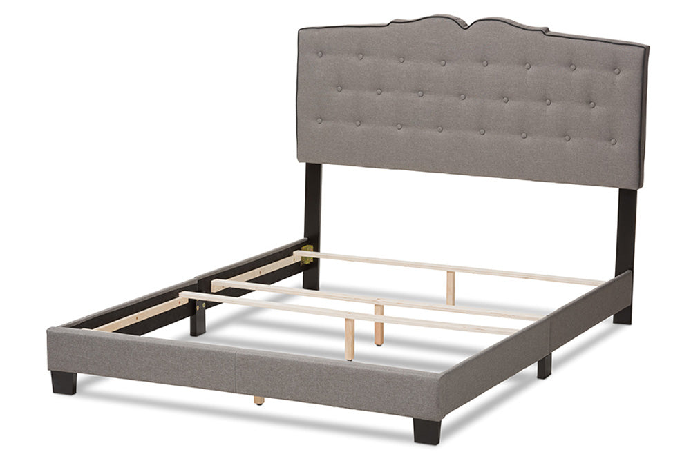 Baxton Studio - Vivienne Full Size Bed - CF8747-P-Light Grey-Full view 3