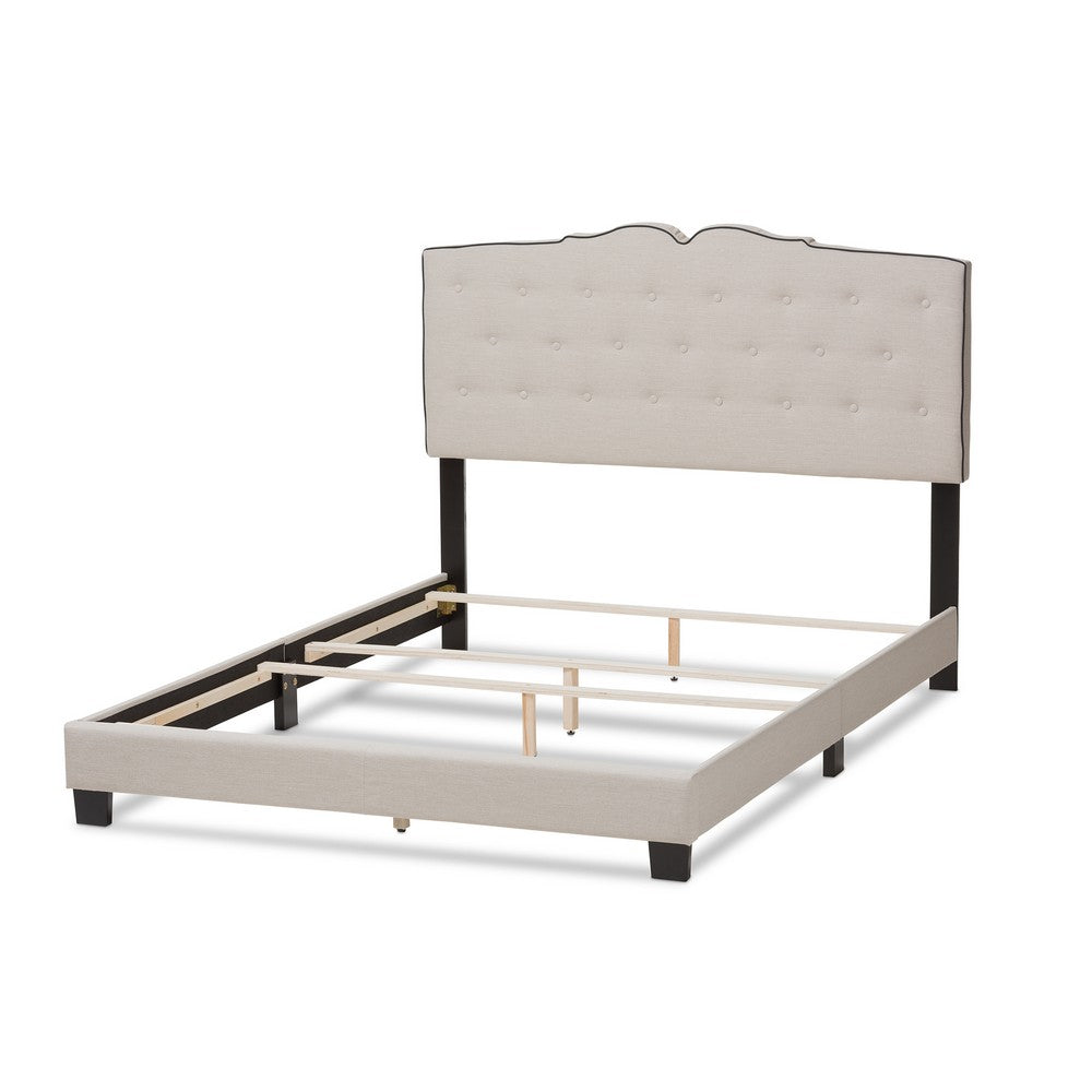 Baxton Studio - Vivienne Full Size Bed in Light Beige - CF8747-P-Light Beige-Full view 3