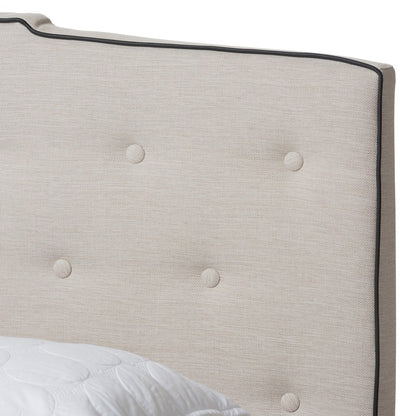 Baxton Studio - Vivienne Full Size Bed in Light Beige - CF8747-P-Light Beige-Full view 4