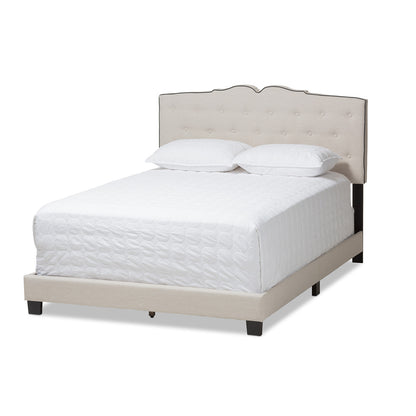 Baxton Studio - Vivienne King Size Bed in Light Beige - CF8747-P-Light Beige-King view 1