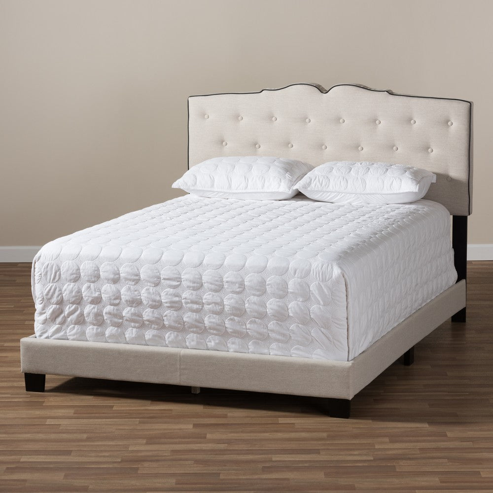 Baxton Studio - Vivienne King Size Bed in Light Beige - CF8747-P-Light Beige-King view 7