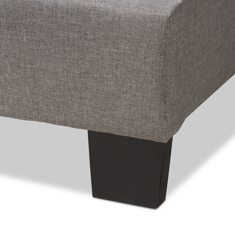 Baxton Studio - Vivienne Queen Size Bed in Light Grey - CF8747-P-Light Grey-Queen view 5