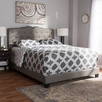 Baxton Studio - Vivienne Queen Size Bed in Light Grey - CF8747-P-Light Grey-Queen view 6