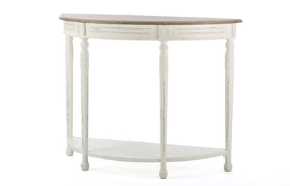 Baxton Studio - Vologne Console Table in White/Natural - PLM2VM/M B-CA view 1