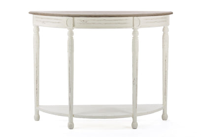 Baxton Studio - Vologne Console Table in White/Natural - PLM2VM/M B-CA view 2
