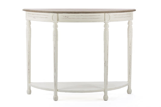 Baxton Studio - Vologne Console Table in White/Natural - PLM2VM/M B-CA view 2
