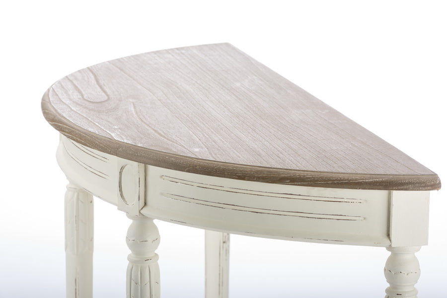 Baxton Studio - Vologne Console Table in White/Natural - PLM2VM/M B-CA view 3