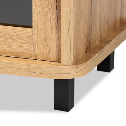Baxton Studio - Walda TV Stand in Oak Brown/Black - TV838070-Wotan Oak view 7